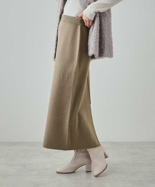 SHOO・LA・RUE（シューラルー）の「すっきりIライン ニットナロースカート（スカート・レディース・ブラック/ブラウン系・01/02/03/04）」の8枚目の写真