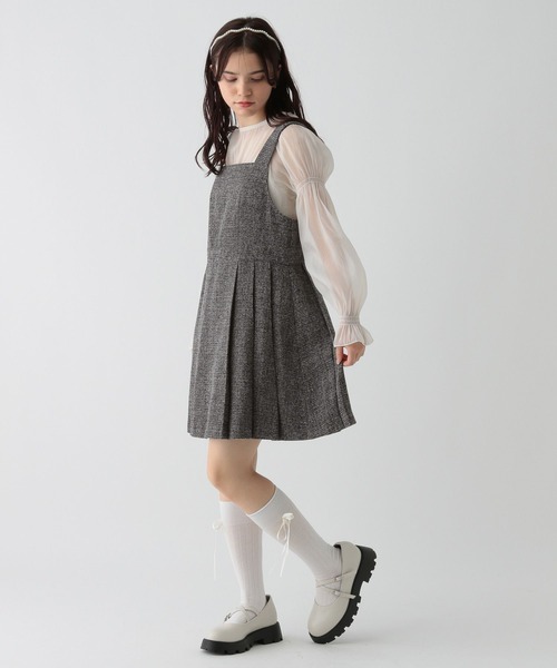 GLOBAL WORK（グローバルワーク）の「プリーツジャンスカ/AND YUA ANY/143752（ジャンパースカート・キッズ・ブラック/グレー・160cm/150cm）」の18枚目の写真