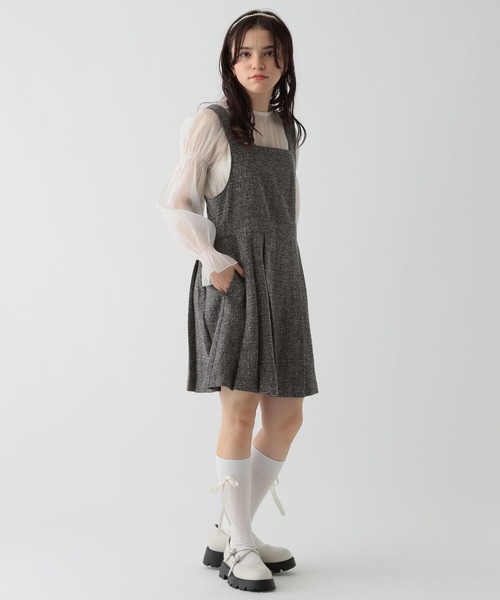 GLOBAL WORK（グローバルワーク）の「プリーツジャンスカ/AND YUA ANY/143752（ジャンパースカート・キッズ・ブラック/グレー・160cm/150cm）」の19枚目の写真