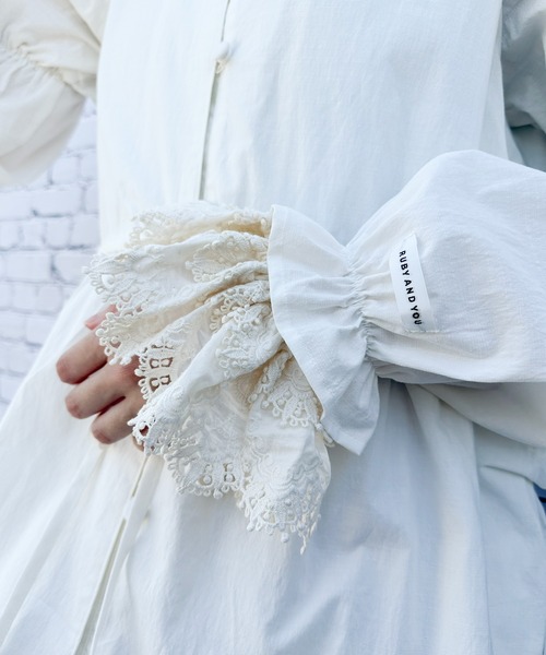 RUBY AND YOU（ルビーアンドユー）の「［select］レースシュシュ（シュシュ・レディース・アイボリー・FREE）」の3枚目の写真