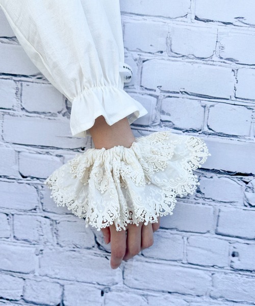 RUBY AND YOU（ルビーアンドユー）の「［select］レースシュシュ（シュシュ・レディース・アイボリー・FREE）」の4枚目の写真