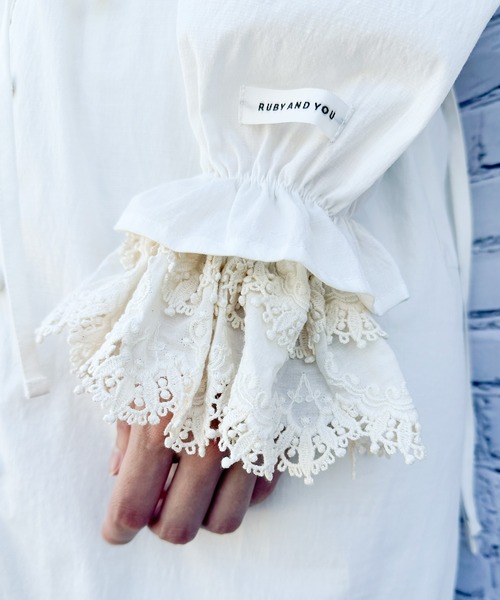 RUBY AND YOU（ルビーアンドユー）の「［select］レースシュシュ（シュシュ・レディース・アイボリー・FREE）」の5枚目の写真