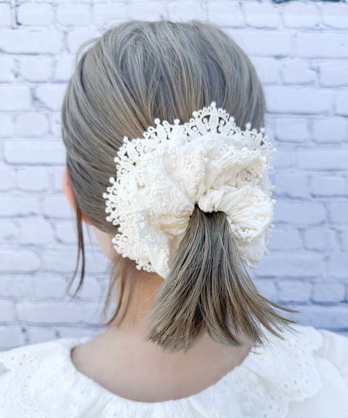 RUBY AND YOU（ルビーアンドユー）の「［select］レースシュシュ（シュシュ・レディース・アイボリー・FREE）」の6枚目の写真