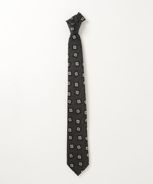 TOKYO SHIRTS（トウキョウシャツ）の「ネクタイ 絹100% ブラックシャンブレー ビジネス フォーマル（ネクタイ・メンズ・ブラック系2/ブラック系4/グレー系2/グレー系3/ブラック系5/ブラック系6/ブラック系7/グレー系1/ブラック系1/ブラック系3・FREE）」の6枚目の写真