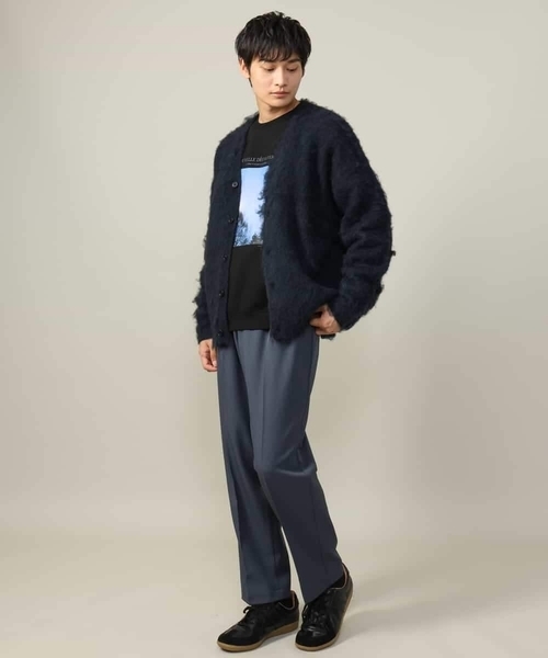 a.v.v（アーヴェヴェ）の「【ユニセックス】起毛シャギーニットカーディガン（カーディガン/ボレロ・メンズ・ネイビー/グレー・46/48）」の5枚目の写真