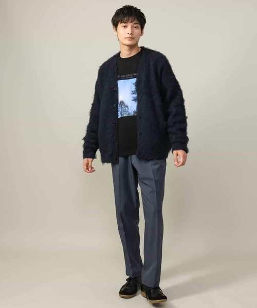 a.v.v（アーヴェヴェ）の「【ユニセックス】起毛シャギーニットカーディガン（カーディガン/ボレロ・メンズ・ネイビー/グレー・46/48）」の6枚目の写真