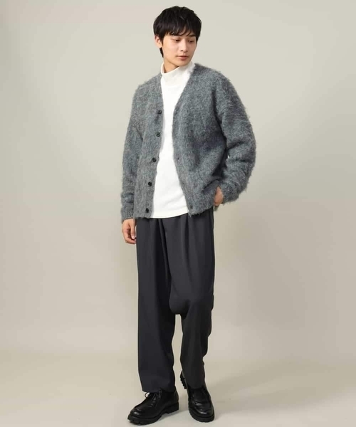 a.v.v（アーヴェヴェ）の「【ユニセックス】起毛シャギーニットカーディガン（カーディガン/ボレロ・メンズ・ネイビー/グレー・46/48）」の8枚目の写真