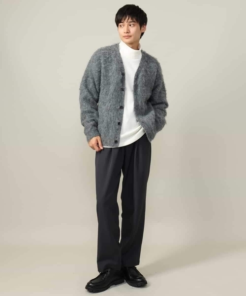 a.v.v（アーヴェヴェ）の「【ユニセックス】起毛シャギーニットカーディガン（カーディガン/ボレロ・メンズ・ネイビー/グレー・46/48）」の9枚目の写真