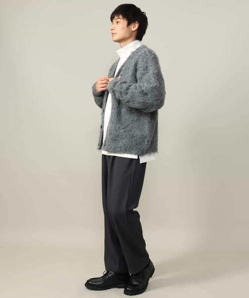 a.v.v（アーヴェヴェ）の「【ユニセックス】起毛シャギーニットカーディガン（カーディガン/ボレロ・メンズ・ネイビー/グレー・46/48）」の10枚目の写真