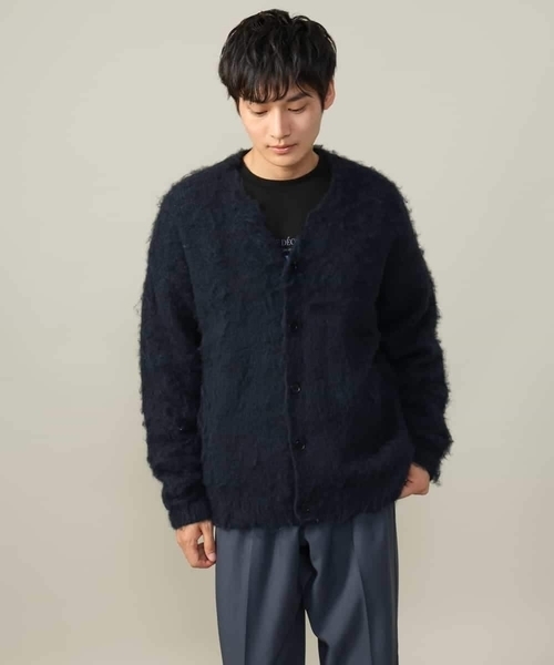 a.v.v（アーヴェヴェ）の「【ユニセックス】起毛シャギーニットカーディガン（カーディガン/ボレロ・メンズ・ネイビー/グレー・46/48）」の15枚目の写真