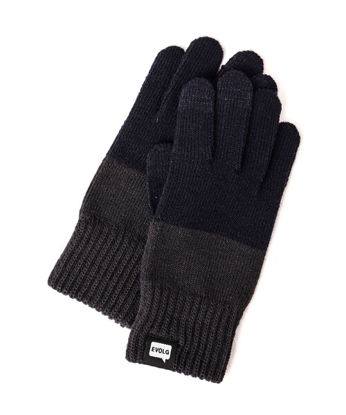 EVOLG(エヴォログ)の「【EVOLG/エヴォログ】LET2364 2TON ニットグローブ(手袋・メンズ・オリーブ/ダークネイビー/ライトグレー・FREE)」の3枚目の写真