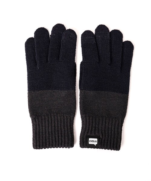 EVOLG(エヴォログ)の「【EVOLG/エヴォログ】LET2364 2TON ニットグローブ(手袋・メンズ・オリーブ/ダークネイビー/ライトグレー・FREE)」の4枚目の写真