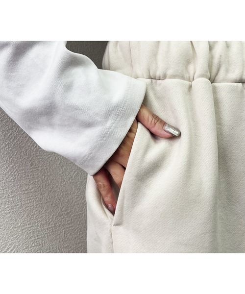 reca（レカ）の「裏起毛カーブパンツ（その他パンツ・レディース・ブラック/キナリ・FREE）」の8枚目の写真