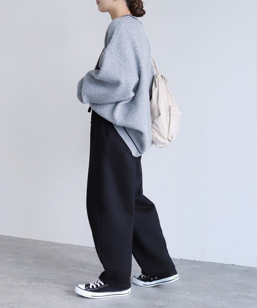 reca（レカ）の「裏起毛カーブパンツ（その他パンツ・レディース・ブラック/キナリ・FREE）」の21枚目の写真