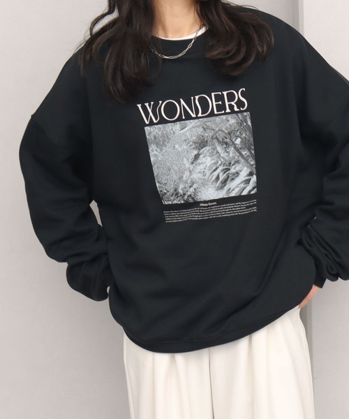 NOGLE(ノグル)の「【NOGLE/ノグル】カラーロゴグラフィックスウェット(スウェット・レディース・ブラウン/ホワイト/チャコール/ネイビー/ブラック/グレイッシュベージュ・FREE)」の2枚目の写真