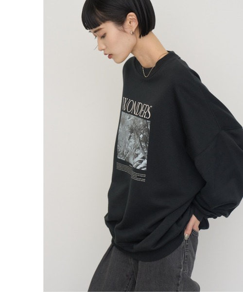 NOGLE(ノグル)の「【NOGLE/ノグル】カラーロゴグラフィックスウェット(スウェット・レディース・ブラウン/ホワイト/チャコール/ネイビー/ブラック/グレイッシュベージュ・FREE)」の16枚目の写真