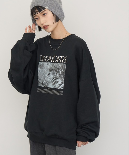 NOGLE(ノグル)の「【NOGLE/ノグル】カラーロゴグラフィックスウェット(スウェット・レディース・ブラウン/ホワイト/チャコール/ネイビー/ブラック/グレイッシュベージュ・FREE)」の17枚目の写真