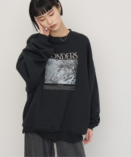 NOGLE(ノグル)の「【NOGLE/ノグル】カラーロゴグラフィックスウェット(スウェット・レディース・ブラウン/ホワイト/チャコール/ネイビー/ブラック/グレイッシュベージュ・FREE)」の15枚目の写真