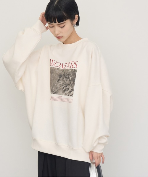 NOGLE(ノグル)の「【NOGLE/ノグル】カラーロゴグラフィックスウェット(スウェット・レディース・ブラウン/ホワイト/チャコール/ネイビー/ブラック/グレイッシュベージュ・FREE)」の7枚目の写真