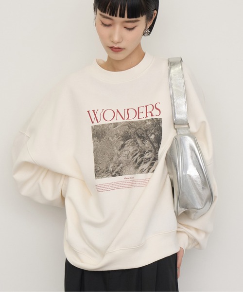 NOGLE(ノグル)の「【NOGLE/ノグル】カラーロゴグラフィックスウェット(スウェット・レディース・ブラウン/ホワイト/チャコール/ネイビー/ブラック/グレイッシュベージュ・FREE)」の8枚目の写真