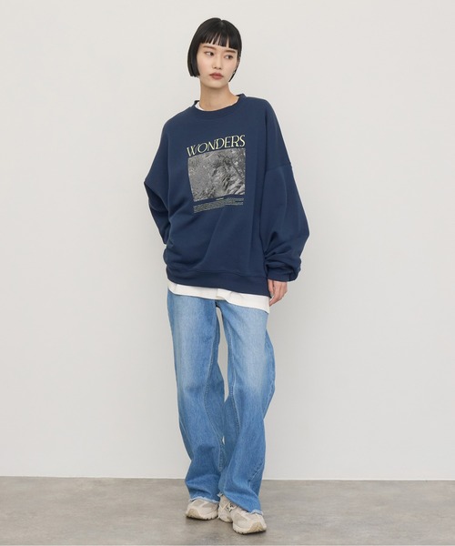 TUU　ノノクラゲ　スウェット　XL TUU ノノクラゲ スウェット XL グラフィックプリントクルーネック