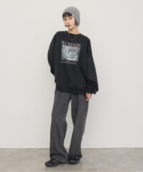 NOGLE(ノグル)の「【NOGLE/ノグル】カラーロゴグラフィックスウェット(スウェット・レディース・ブラウン/ホワイト/チャコール/ネイビー/ブラック/グレイッシュベージュ・FREE)」の20枚目の写真