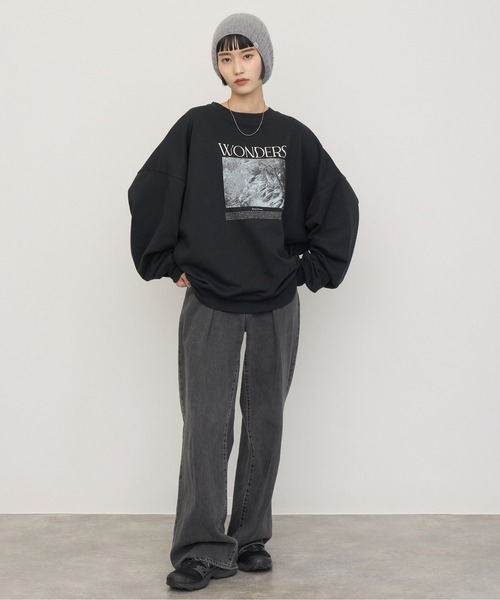 NOGLE(ノグル)の「【NOGLE/ノグル】カラーロゴグラフィックスウェット(スウェット・レディース・ブラウン/ホワイト/チャコール/ネイビー/ブラック/グレイッシュベージュ・FREE)」の21枚目の写真