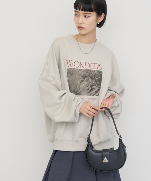 NOGLE(ノグル)の「【NOGLE/ノグル】カラーロゴグラフィックスウェット(スウェット・レディース・ブラウン/ホワイト/チャコール/ネイビー/ブラック/グレイッシュベージュ・FREE)」の22枚目の写真