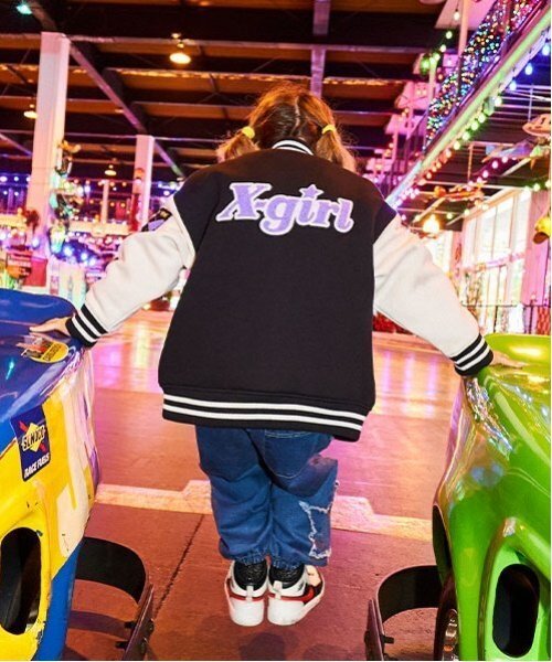 X-girl Stages（エックスガールステージス）の「星パッチフリンジデニムパンツ（その他パンツ・キッズ・ブルー/ブラック・90cm/100cm/110cm/120cm/130cm/140cm）」の13枚目の写真