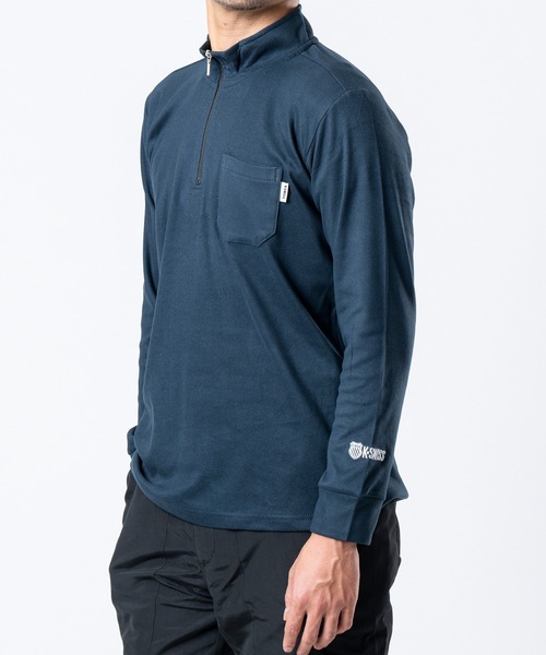 セール】【K-SWISS/ケースイス】マイクロスムスハーフZIPTシャツ
