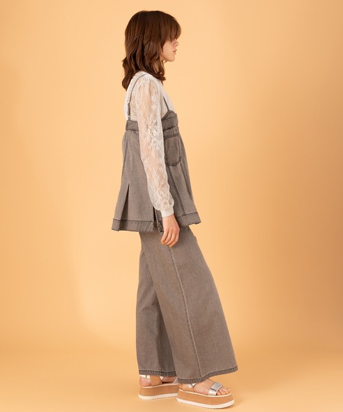 AULA AILA（アウラアイラ）の「2WAYレースシアーニットカーディガン（カーディガン/ボレロ・レディース・ブラック/イエロー×グリーン/シルバー/レッド・0）」の18枚目の写真