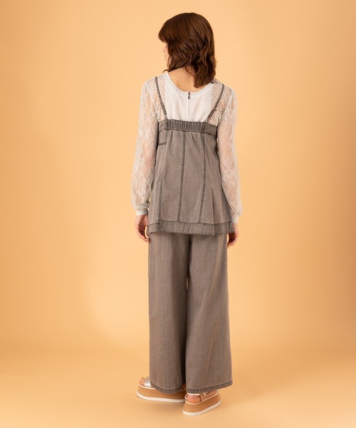 AULA AILA（アウラアイラ）の「2WAYレースシアーニットカーディガン（カーディガン/ボレロ・レディース・ブラック/イエロー×グリーン/シルバー/レッド・0）」の20枚目の写真