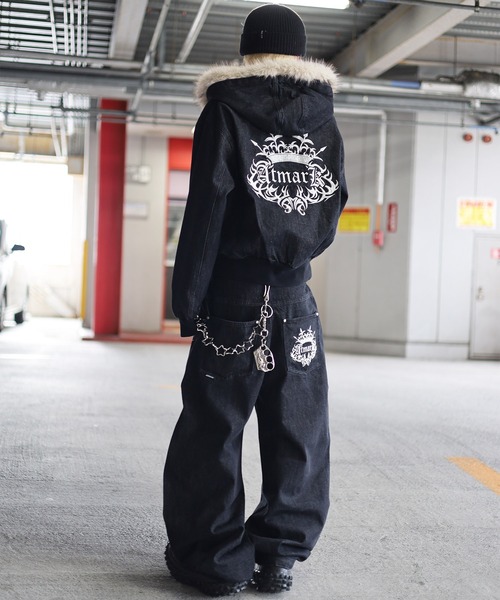 2サイズ展開 / UNISEX 》ATMARKトライバルクラウンロゴバギー 2サイズ展開 / UNISEX 》ATMARKトライバルクラウンロゴバギー