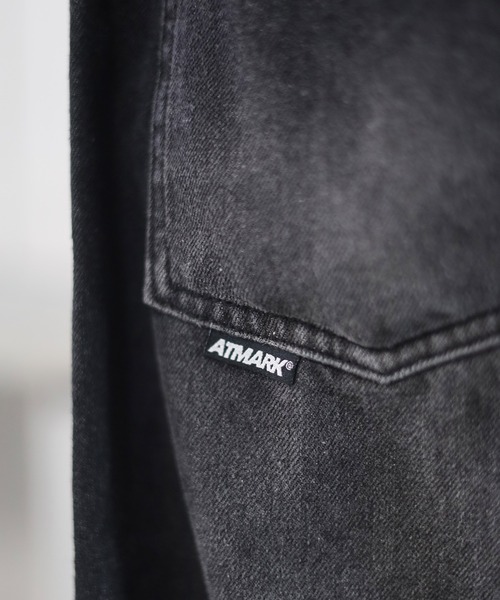 2サイズ展開 / UNISEX 》ATMARKトライバルクラウンロゴバギーデニム