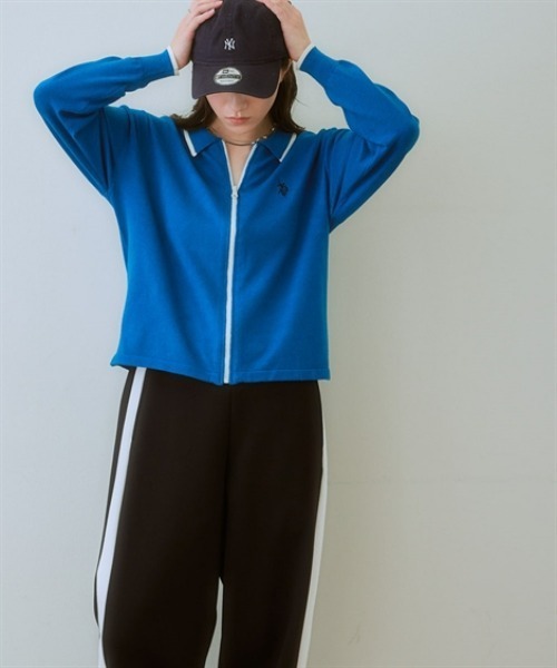 【U.S. POLO ASSN.】衿付ライン入カーディガン（カーディガン/ボレロ）｜U.S. POLO ASSN.（ユーエスポロアッスン）