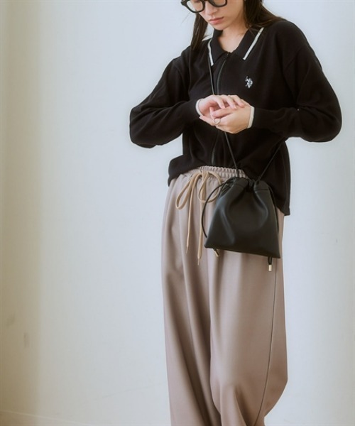 【U.S. POLO ASSN.】衿付ライン入カーディガン（カーディガン/ボレロ）｜U.S. POLO ASSN.（ユーエスポロアッスン）