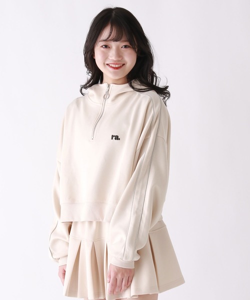 ショートＺＩＰフーディ ハーフZIPショートフーディ（パーカー）｜repipi armario