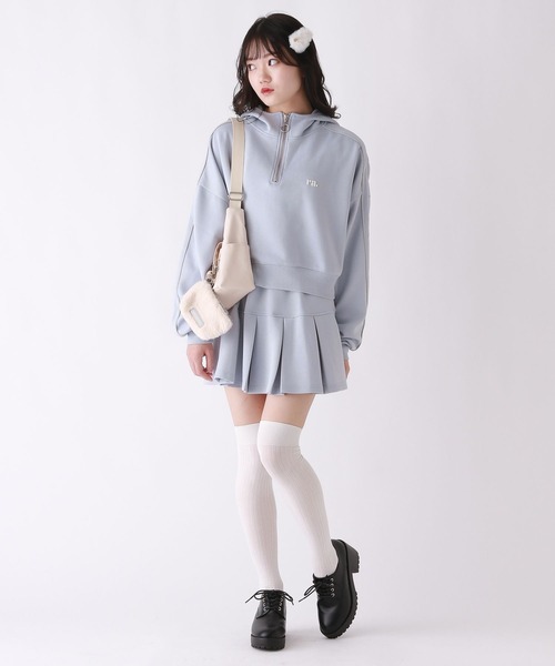 repipi armario（レピピ アルマリオ）の「ハーフZIPショートフーディ（パーカー・キッズ・アイボリー/サックスブルー/グレー・SMALL/MEDIUM/LARGE）」の8枚目の写真