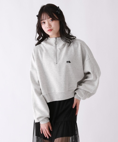 ショートＺＩＰフーディ ハーフZIPショートフーディ（パーカー）｜repipi armario