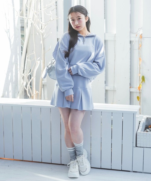 repipi armario（レピピ アルマリオ）の「ハーフZIPショートフーディ（パーカー・キッズ・アイボリー/サックスブルー/グレー・SMALL/MEDIUM/LARGE）」の20枚目の写真