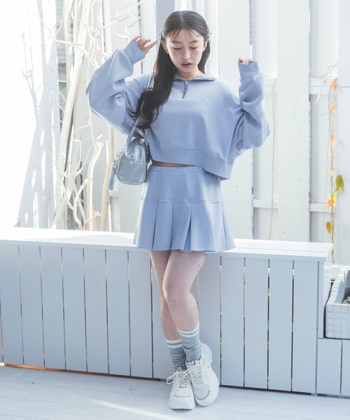 repipi armario（レピピ アルマリオ）の「ハーフZIPショートフーディ（パーカー・キッズ・アイボリー/サックスブルー/グレー・SMALL/MEDIUM/LARGE）」の21枚目の写真