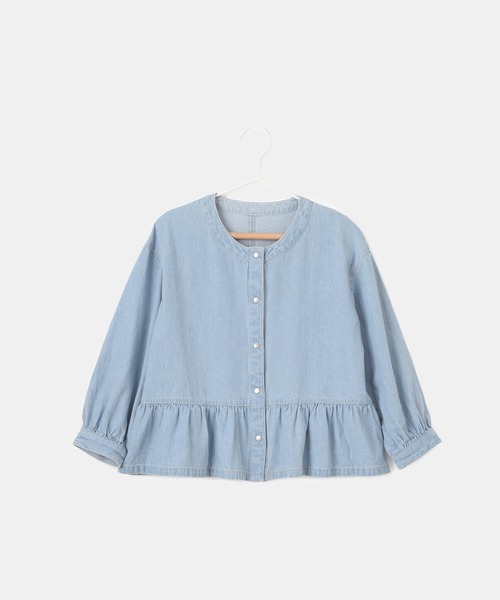ROPE' PICNIC（ロペピクニック）の「【KIDS】裾フリルデニムブルゾン（ブルゾン・キッズ・ネイビー/サックスブルー・S/M/L）」の12枚目の写真