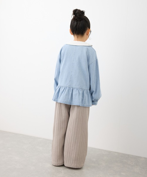 ROPE' PICNIC（ロペピクニック）の「【KIDS】裾フリルデニムブルゾン（ブルゾン・キッズ・ネイビー/サックスブルー・S/M/L）」の16枚目の写真