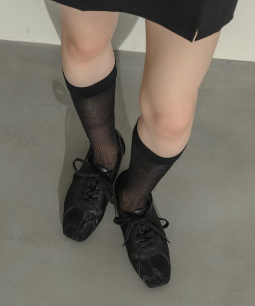 NEUNA(ヌナ)の「【NEUNA ORIGINAL】SHEER SNEAKER(スニーカー・レディース・ブラック/アイボリー・SMALL/LARGE/MEDIUM)」の3枚目の写真
