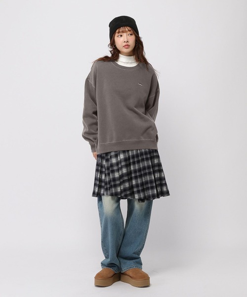 3.3 Field Trip （3.3フィールドトリップ）の「3.3 Field Trip／ピグメントプルオーバー(裏起毛)（スウェット・レディース・ネイビー/チャコール・FREE）」の8枚目の写真