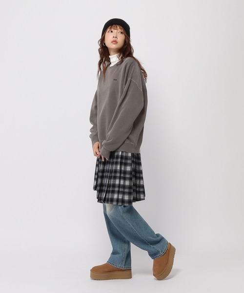 3.3 Field Trip （3.3フィールドトリップ）の「3.3 Field Trip／ピグメントプルオーバー(裏起毛)（スウェット・レディース・ネイビー/チャコール・FREE）」の9枚目の写真