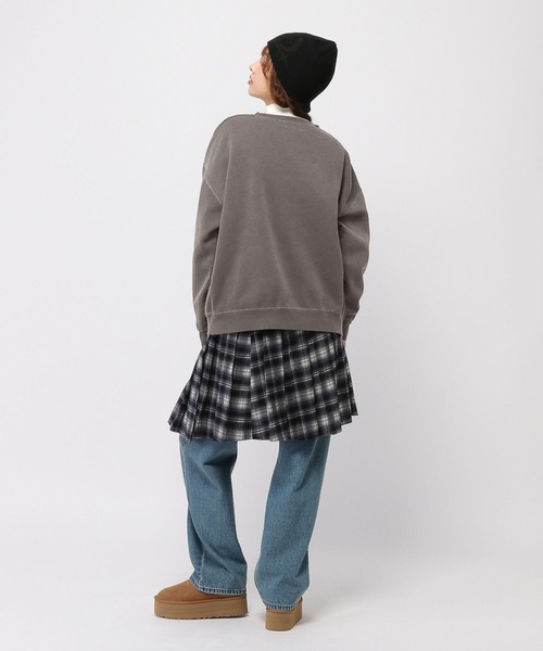 3.3 Field Trip （3.3フィールドトリップ）の「3.3 Field Trip／ピグメントプルオーバー(裏起毛)（スウェット・レディース・ネイビー/チャコール・FREE）」の10枚目の写真