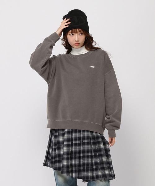 3.3 Field Trip （3.3フィールドトリップ）の「3.3 Field Trip／ピグメントプルオーバー(裏起毛)（スウェット・レディース・ネイビー/チャコール・FREE）」の11枚目の写真