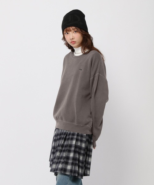 3.3 Field Trip （3.3フィールドトリップ）の「3.3 Field Trip／ピグメントプルオーバー(裏起毛)（スウェット・レディース・ネイビー/チャコール・FREE）」の12枚目の写真