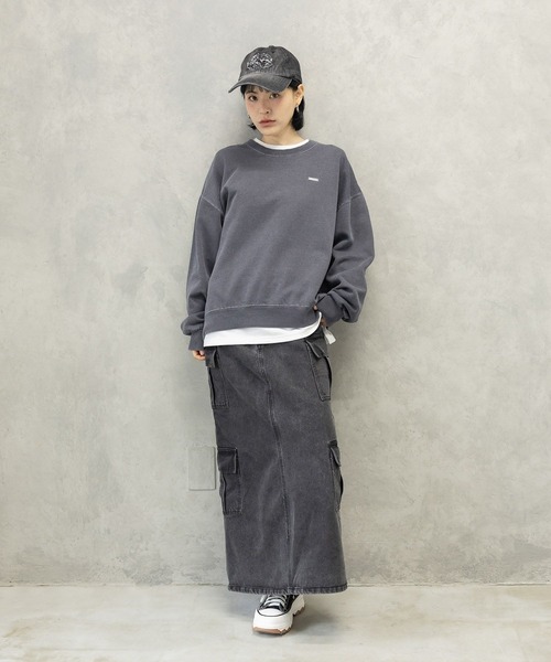 3.3 Field Trip （3.3フィールドトリップ）の「3.3 Field Trip／ピグメントプルオーバー(裏起毛)（スウェット・レディース・ネイビー/チャコール・FREE）」の14枚目の写真